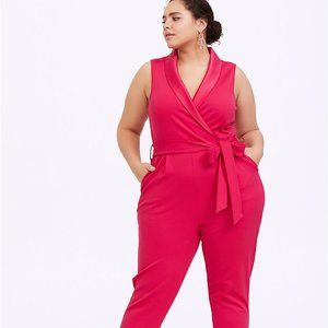 TORRID Pink Tuxedo jumpsuit plus size 28 NWT